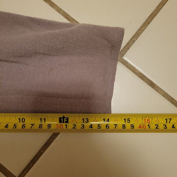 BCBGMaxAzria 100% Merino Wool Belted Wrap Cardigan Sweater Taupe Womens Size L - Picture 9 of 10